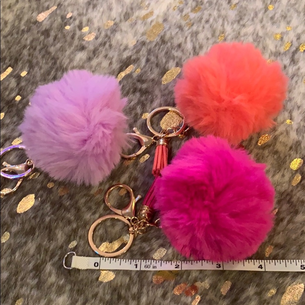Pompom Keychain/ Purse Accessory - Picture 2 of 2